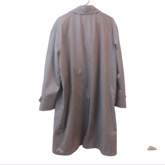 Vintage Men’s London Fog full length Spring Coat Kaki Size 44R - Picture 5 of 6